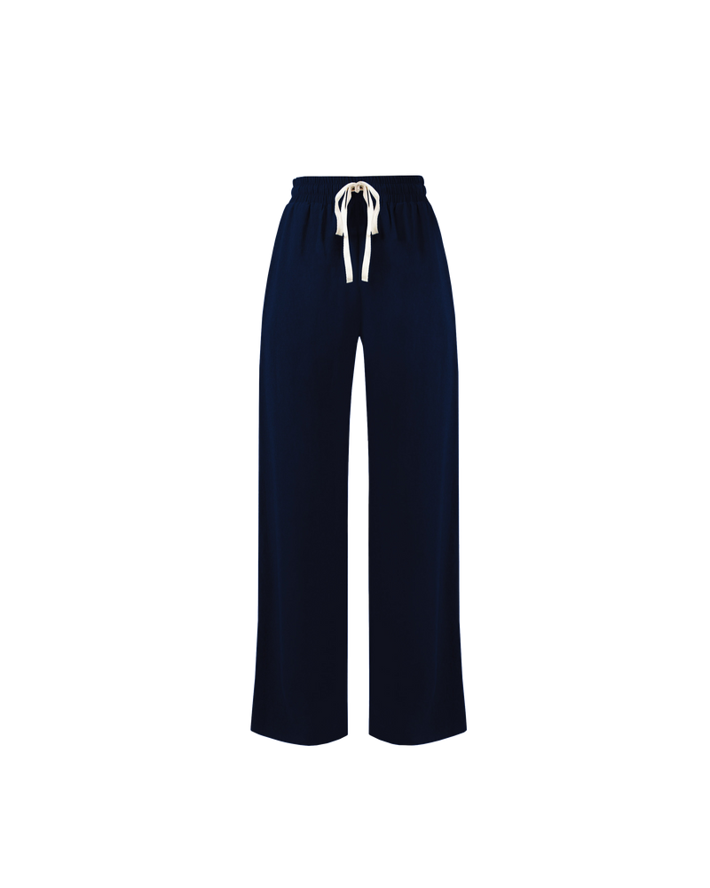 CORVETTE TROUSER NAVY | Sporty, highwaisted pant with a wide-leg silhouette. An all-time RUBY favourite.