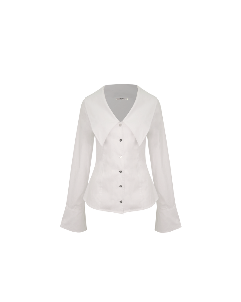 EDDIE SHIRT  WHITE | A RUBY spin on a classic shirt shape, meet Eddie, a crisp white shirt that will bring fun into your wardrobe. Features a close fit that nips in at the...